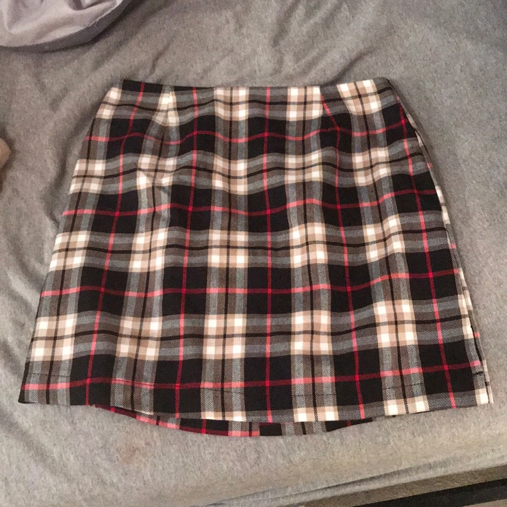 Plaid mini skirt
